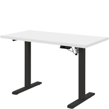 Biurko z regulowanym blatem B-54 Biały / Czarny Podstawowe