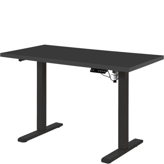 Biurko z regulowanym blatem B-54 Czarny Podstawowe
