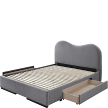 AMBER 160 popielaty Halmar Łóżko tapicerowane Podstawowe