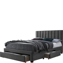 GRACE 140 popielaty Halmar Łóżko tapicerowane Podstawowe