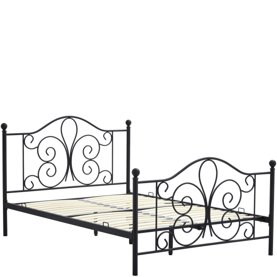 PANAMA 140 czarny Halmar Łóżko metalowe Podstawowe