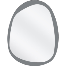 Lustro ścienne wiszące w ramie PLAZA kolor srebrny / niebieski Podstawowe