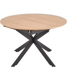 Stół rozkładany 120-200x120x75 ACORD Naturalny / Czarny Podstawowe