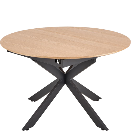 Stół rozkładany 120-200x120x75 ACORD Naturalny / Czarny Podstawowe