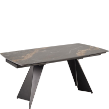 Stół rozkładany 165-241x90x77 ARMANI Czarny Marmur / Czarny Podstawowe