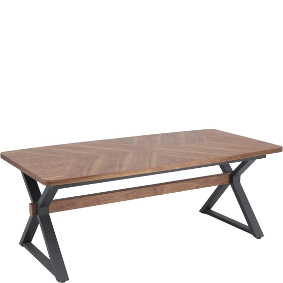 Stół rozkładany 200-350x100x75 BARON Orzech / Czarny Podstawowe