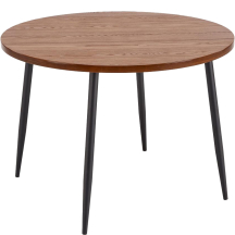 Stół okrągły 105x105x75 BARRY Orzech / Czarny Podstawowe