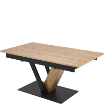 Stół rozkładany 160-220x90x78 FANIS Naturalny / Czarny Podstawowe