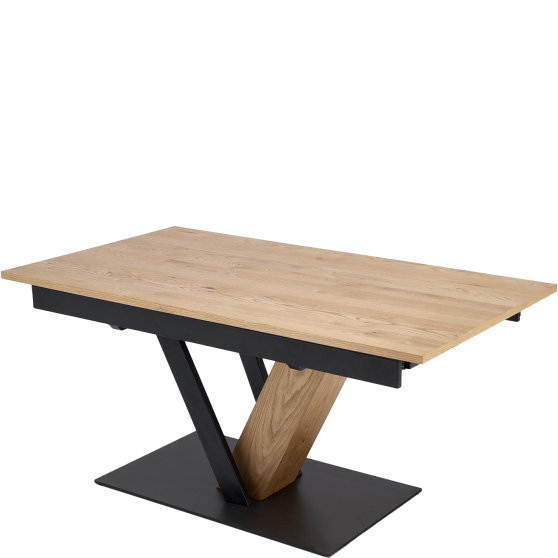 Stół rozkładany 160-220x90x78 FANIS Naturalny / Czarny Podstawowe