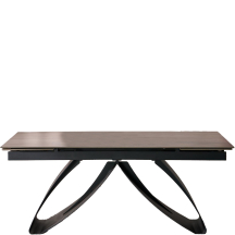 Stół rozkładany 180-260x90x75 HILARIO Orzech / Czarny Podstawowe