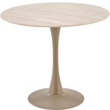 Stół okrągły 90x90x76 TOLIO Trawertyn / Kaszmir Podstawowe