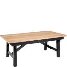 Stół rozkładany 200-280/100/77 FIESTA Dąb Naturalny / Czarny Podstawowe