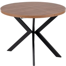 Stół rozkładany 100-250x100x75 PERONI Orzech / Czarny Podstawowe