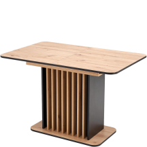 Stół rozkładany 120-158x77x77 WILSON Dąb Artisan / Czarny Podstawowe