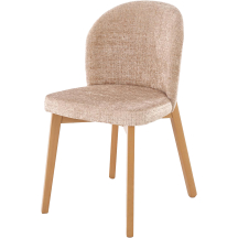Krzesło drewniane BASSO Dąb Naturalny / tkanina Cremona 14 Beż Podstawowe