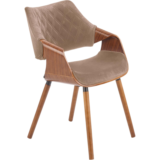 Krzesło drewniane K-396 Orzech / Beż Podstawowe