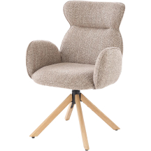 Krzesło drewniane obrotowe K-585 Dąb / Ciemny Beż Podstawowe