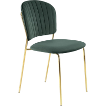 Krzesło metalowe K-499 Złoty / Ciemny Zielony Podstawowe