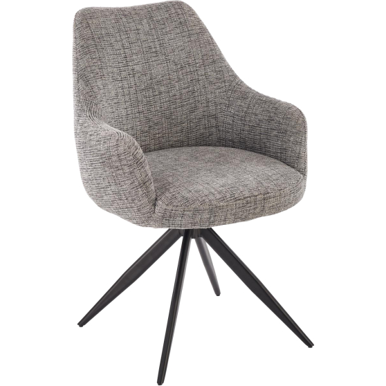 Krzesło metalowe K-564 Obrotowe siedzisko Czarny / Popiel Podstawowe