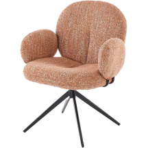 Krzesło metalowe z obrotowym siedziskiem K-568 Czarny / Cynamon Podstawowe