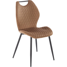 Krzesło metalowe K-569 Czarny / Beż Podstawowe