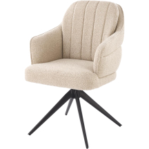 Krzesło z obrotowym siedziskiem K-570 Metalowe Czarny / Beż Podstawowe