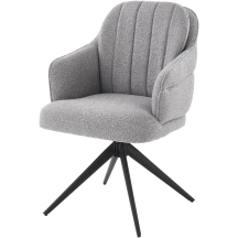 Krzesło z obrotowym siedziskiem K-570 Metalowe Czarny / Popiel Podstawowe