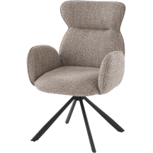 Krzesło metalowe K-571 Obrotowe Czarny / Ciemny Beż Podstawowe