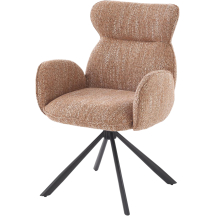 Krzesło metalowe K-571 Obrotowe Czarny / Cynamon Podstawowe