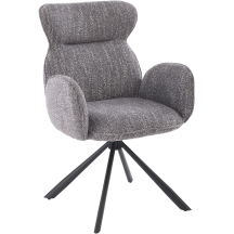 Krzesło metalowe K-571 Obrotowe Czarny / Popiel Podstawowe