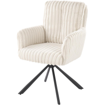 Krzesło metalowe K-572 Czarny / Krem Obrotowe siedzisko Podstawowe