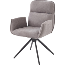 Krzesło metalowe K-574 Czarny / Popiel Z obrotowym siedziskiem Podstawowe