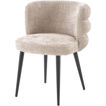 Krzesło metalowe K-575 Czarny / Beż Podstawowe