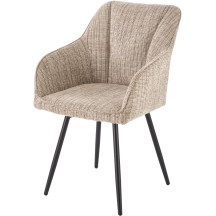 Krzesło metalowe K-576 Czarny / Beż Podstawowe