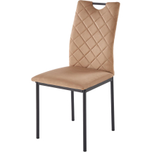 Krzesło metalowe K-577 Czarny / Beż Tkanina velvet Podstawowe