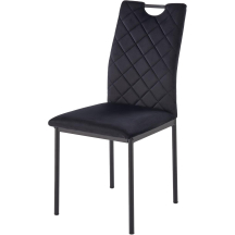 Krzesło metalowe K-577 Czarne Tkanina velvet Podstawowe