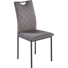Krzesło metalowe K-577 Czarny / Popiel Tkanina velvet Podstawowe