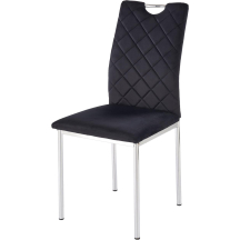 Krzesło metalowe K-578 Srebrny / Czarny Tkanina velvet Podstawowe