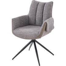 Krzesło metalowe K-579 Obrotowe siedzisko Czarny / Popiel Podstawowe