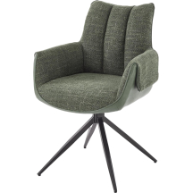 Krzesło metalowe K-579 Obrotowe siedzisko Czarny / Zielony Podstawowe