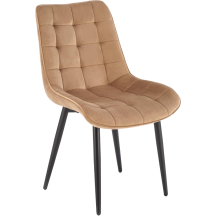 Krzesło metalowe K-580 Czarny / Beż Velvet Podstawowe