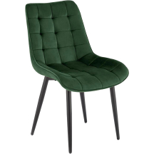 Krzesło metalowe K-580 Czarny / Ciemny Zielony Velvet Podstawowe