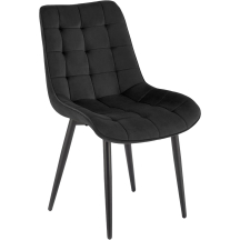 Krzesło metalowe K-580 Czarny Velvet Podstawowe