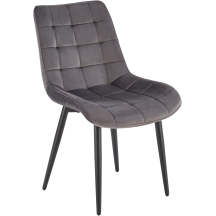 Krzesło metalowe K-580 Czarny / Popielaty Velvet Podstawowe