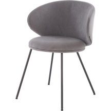 Krzesło metalowe K-587 Popiel Tkanina mat velvet Podstawowe