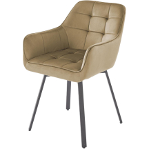 Krzesło metalowe K-588 Beż Velvet Obrotowe siedzisko Podstawowe