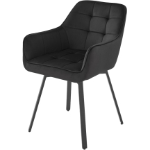 Krzesło metalowe K-588 Czarny Velvet Obrotowe siedzisko Podstawowe