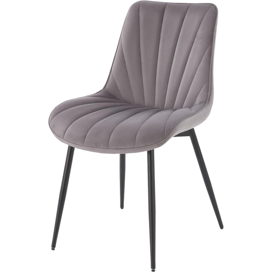Krzesło metalowe K-589 Czarny / Popielaty Velvet Podstawowe