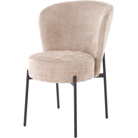 Krzesło metalowe K-590 Czarny / Beżowy Podstawowe