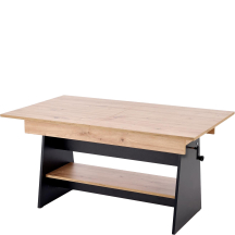 ERIKA dąb artisan / czarny Halmar Ławostół Podstawowe